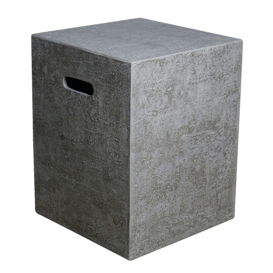 Deksel voor gasflessen, vezelbeton met travertijn-look, voor gasflessen van 5 kg