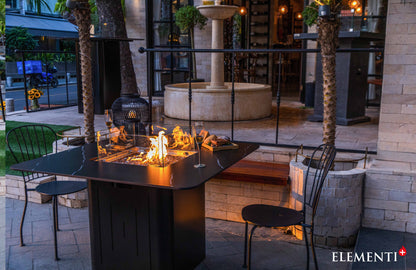 sfeerbeeld marmerlook zwart eettafel