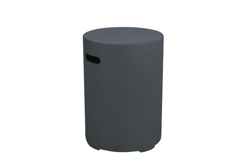 moderne gasfles beschermer rond zwart