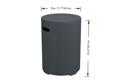 moderne gasfles beschermer rond zwart
