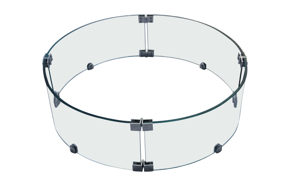 rond windscherm voor tuinhaard