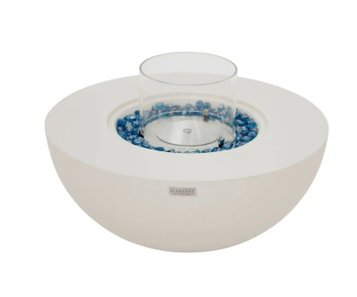 Elementi roca ethanol haard wit met blauwe stenen