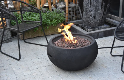 Brandende Bowl gashaard Elementi met lava stenen