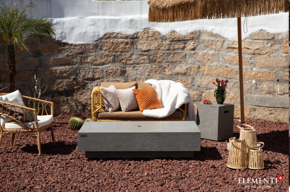 tuinhaard met afdekplaat grijs betonlook