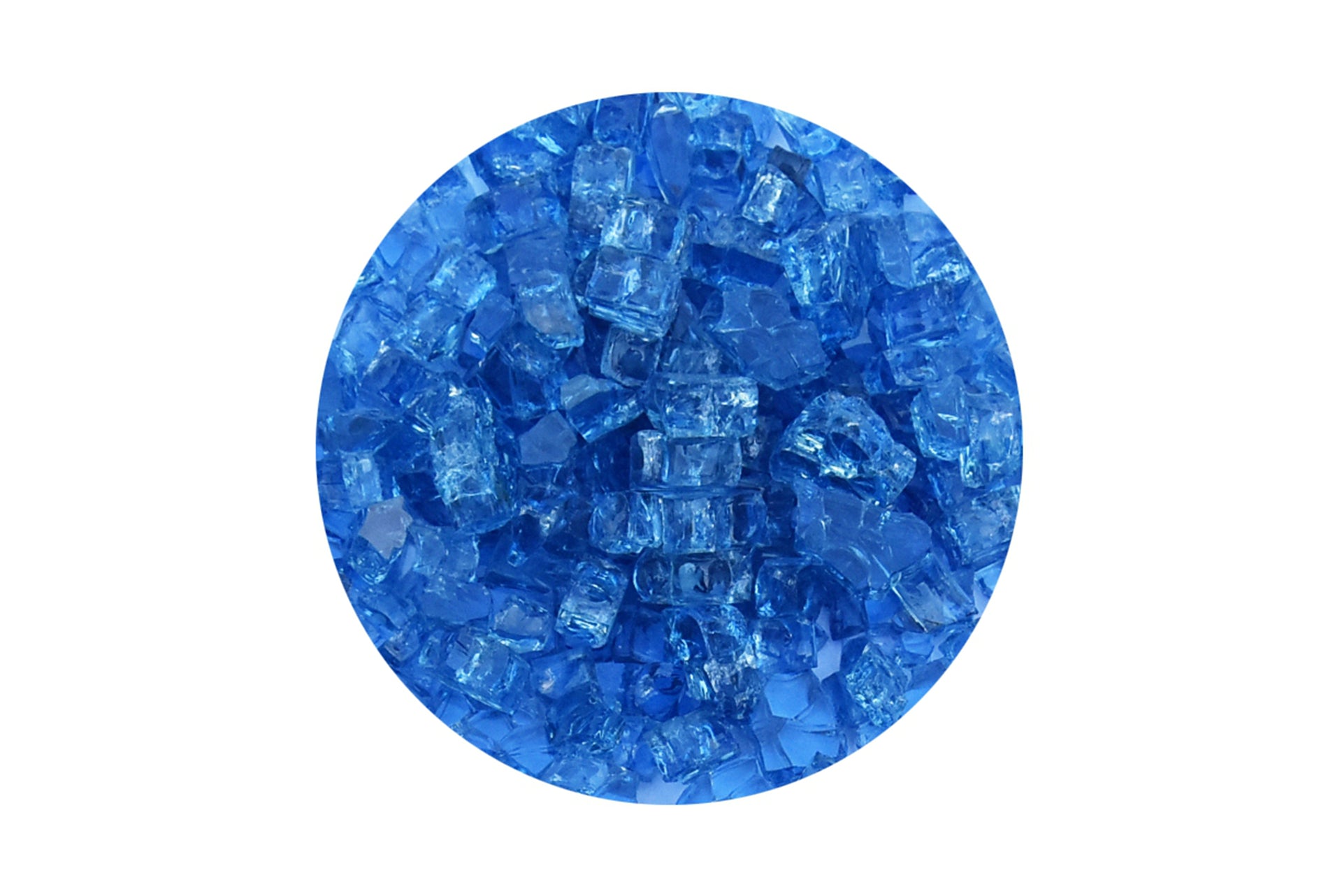 Blauw glas voor in gashaard